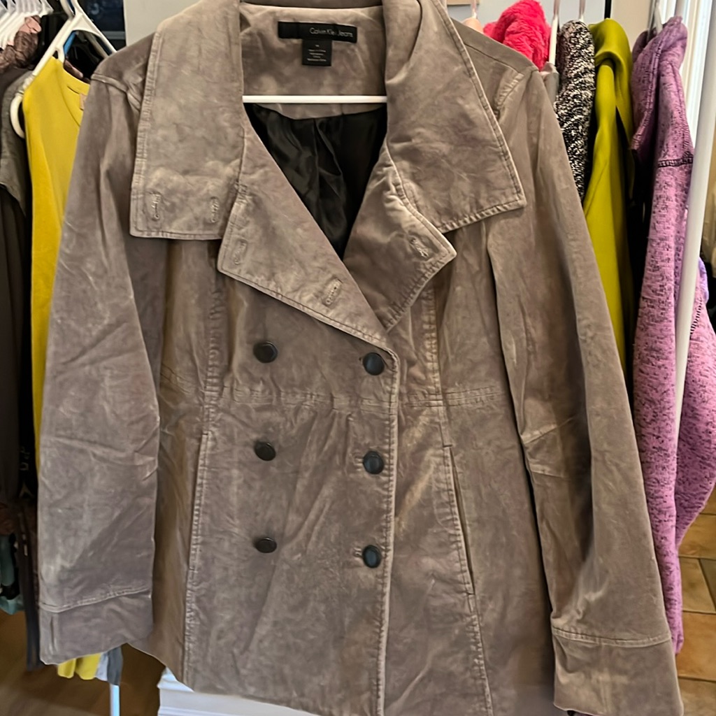 Calvin Cline Grey Double Vest Coat